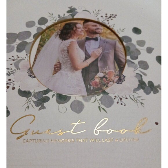 Linen Hard Cover Guest Sign Book - Picture 6 of 7
